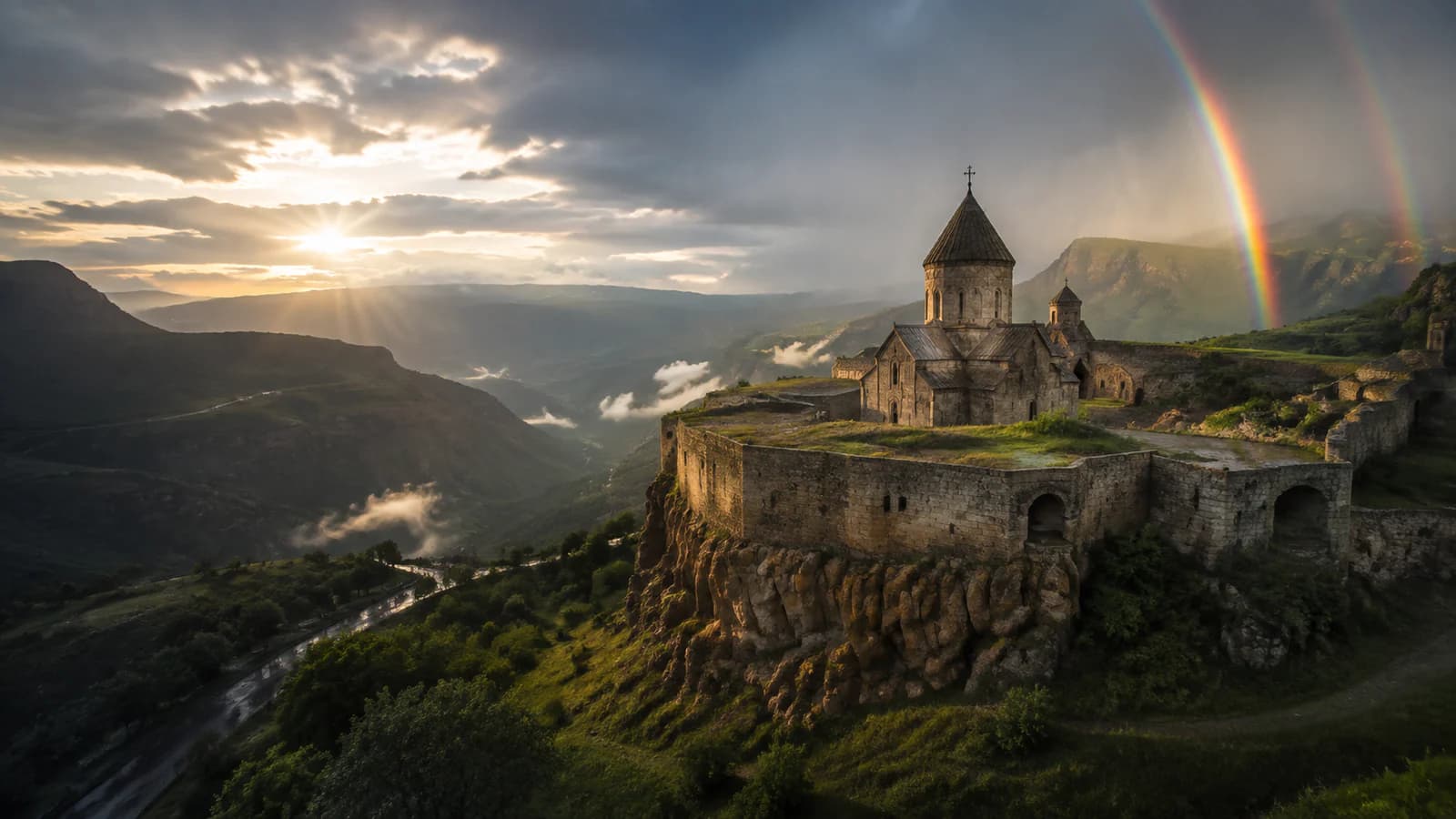 Cinematic TGPI country visual of Armenia, highlighting its landscape, culture and contemporary identity.