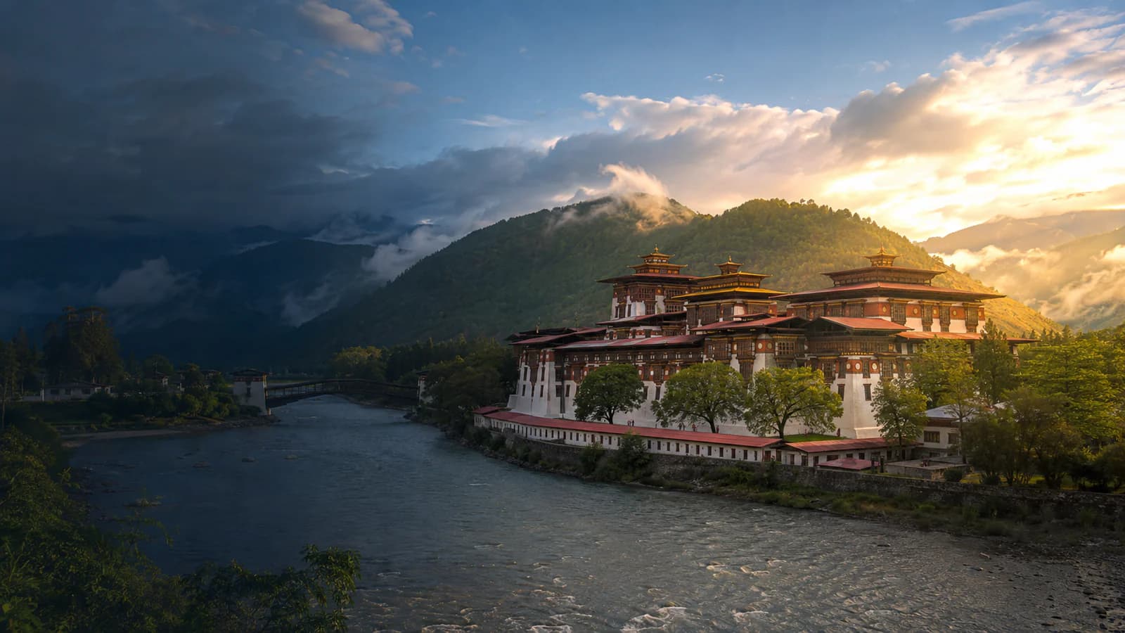 Cinematic TGPI country visual of Bhutan, highlighting its landscape, culture and contemporary identity.