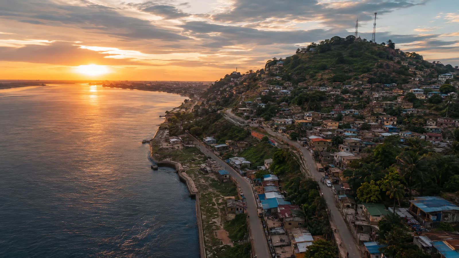 Cinematic TGPI country visual of Democratic Republic of the Congo, highlighting its landscape, culture and contemporary identity.
