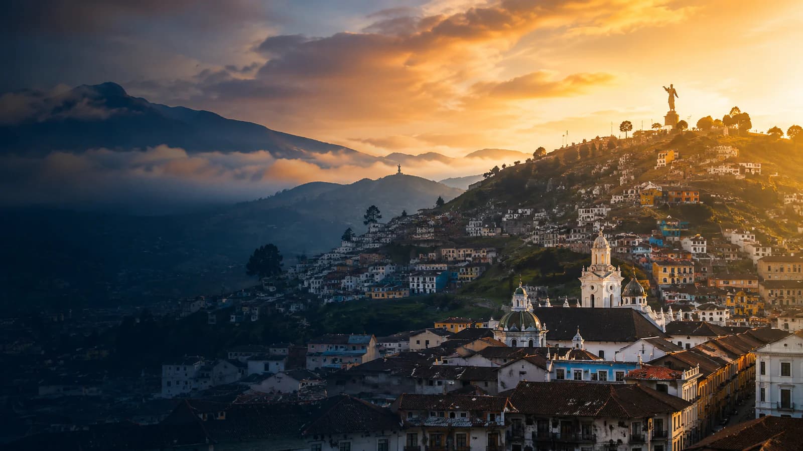 Cinematic TGPI country visual of Ecuador, highlighting its landscape, culture and contemporary identity.