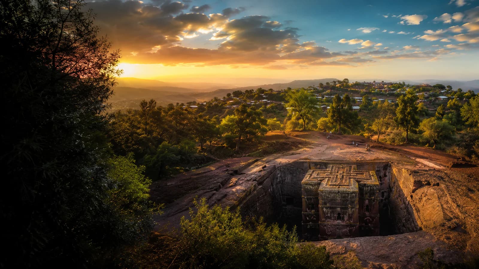 Cinematic TGPI country visual of Ethiopia, highlighting its landscape, culture and contemporary identity.