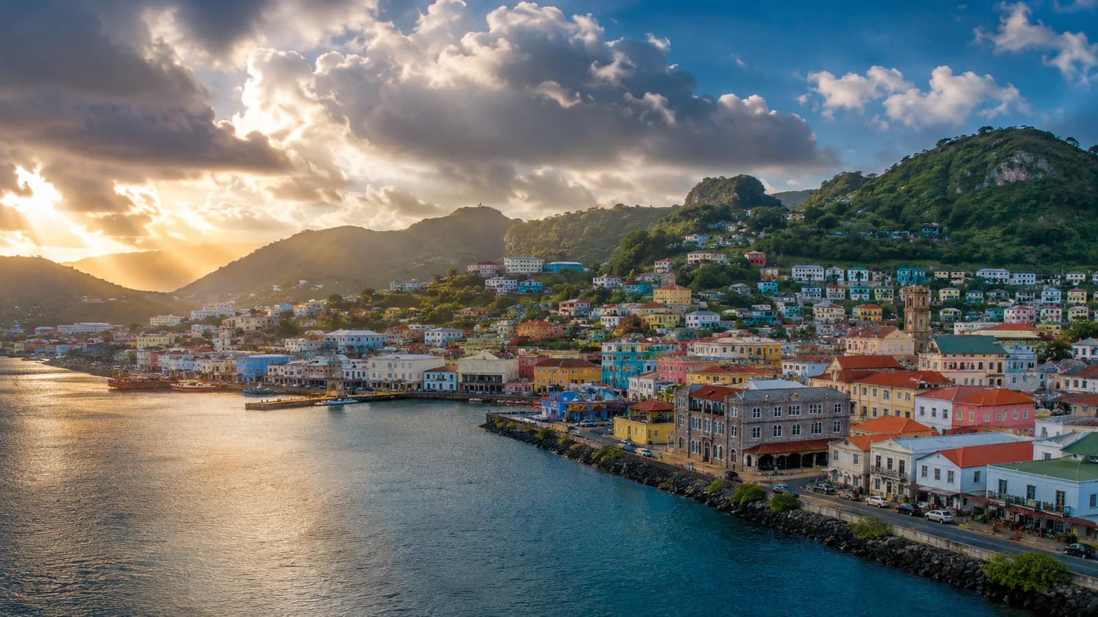 Cinematic TGPI country visual of Grenada, highlighting its landscape, culture and contemporary identity.