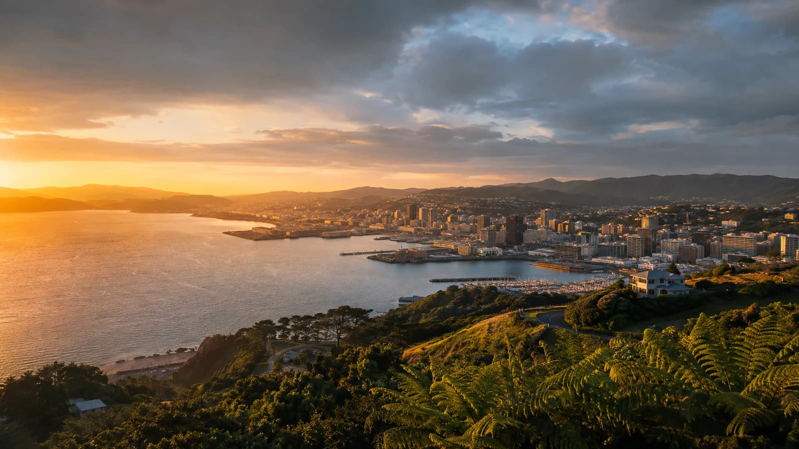 Cinematic TGPI country visual of New Zealand, highlighting its landscape, culture and contemporary identity.